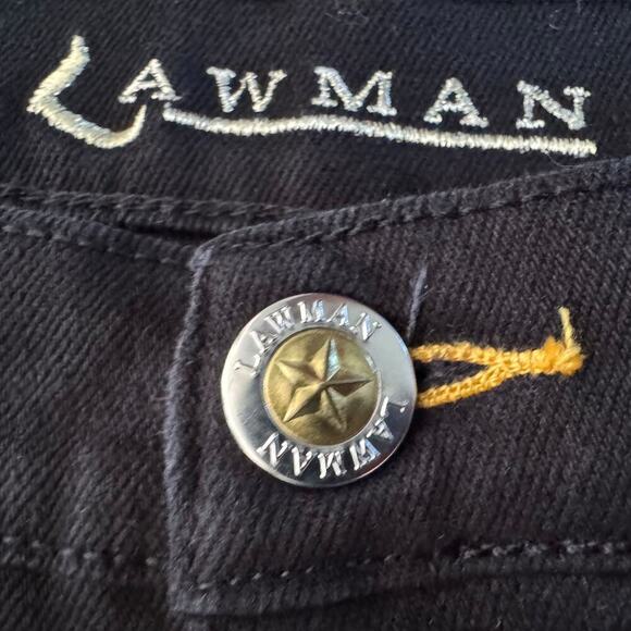 Lawman Jeans Women’s 9/10 L Long Black Gold Embellished Rodeo Western 1036 - Picture 4 of 15